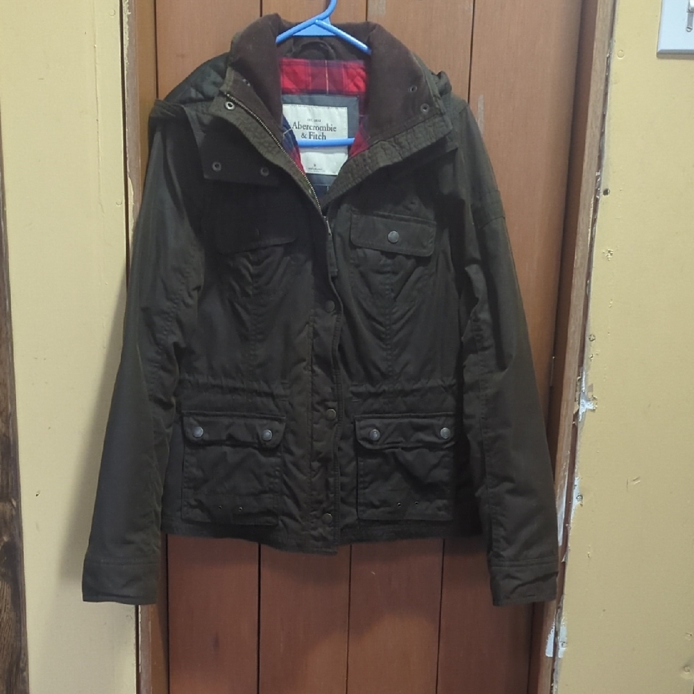 NWOT Abercrombie & Fitch Olive/Brown Utility Jacket